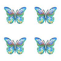 4x Blue Butterflies