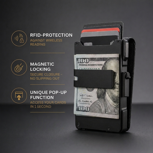 Exnory MagVault® Minimalist Wallet - Maximum Capacity. Minimal Footprint.